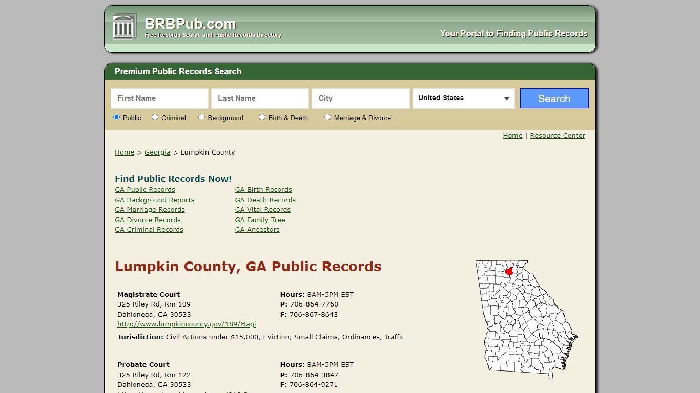 Lumpkin County Public Records | Search Georgia Government ...