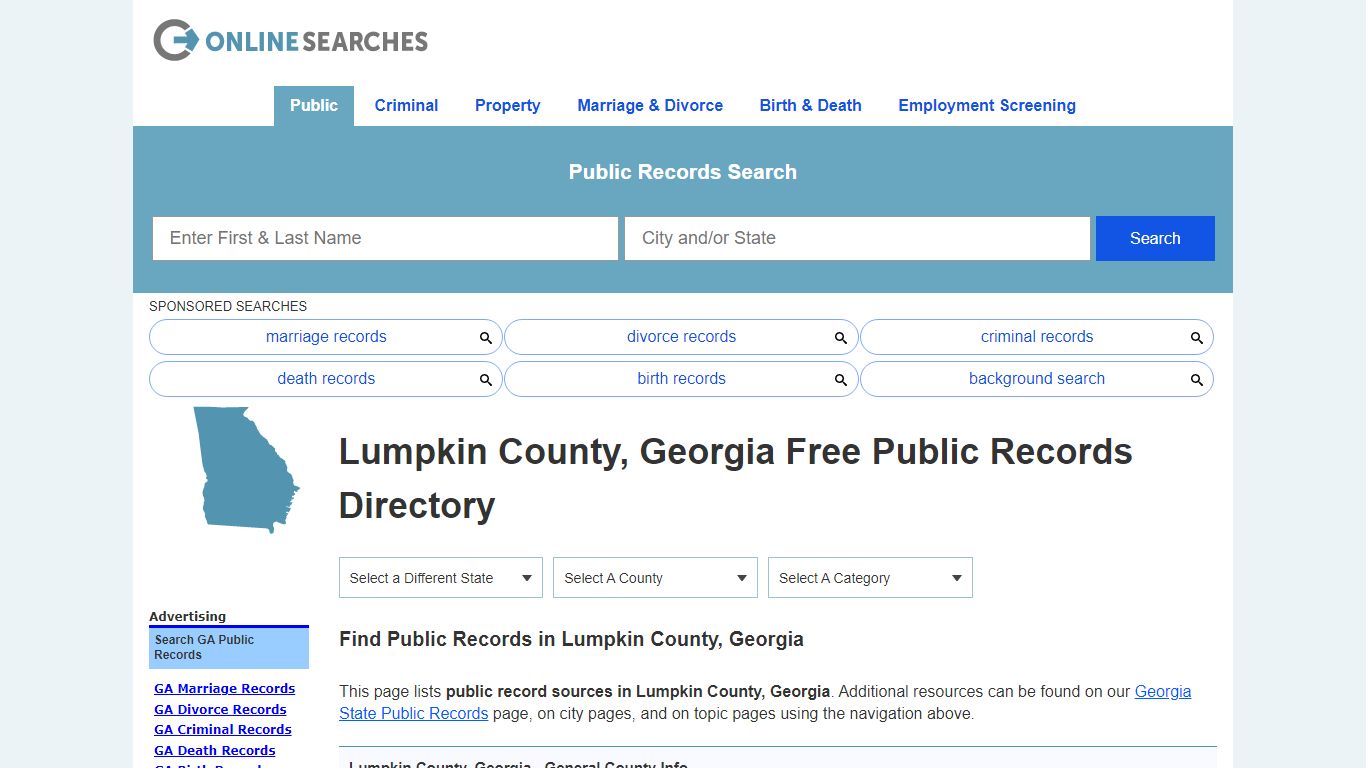 Lumpkin County, Georgia Public Records Directory